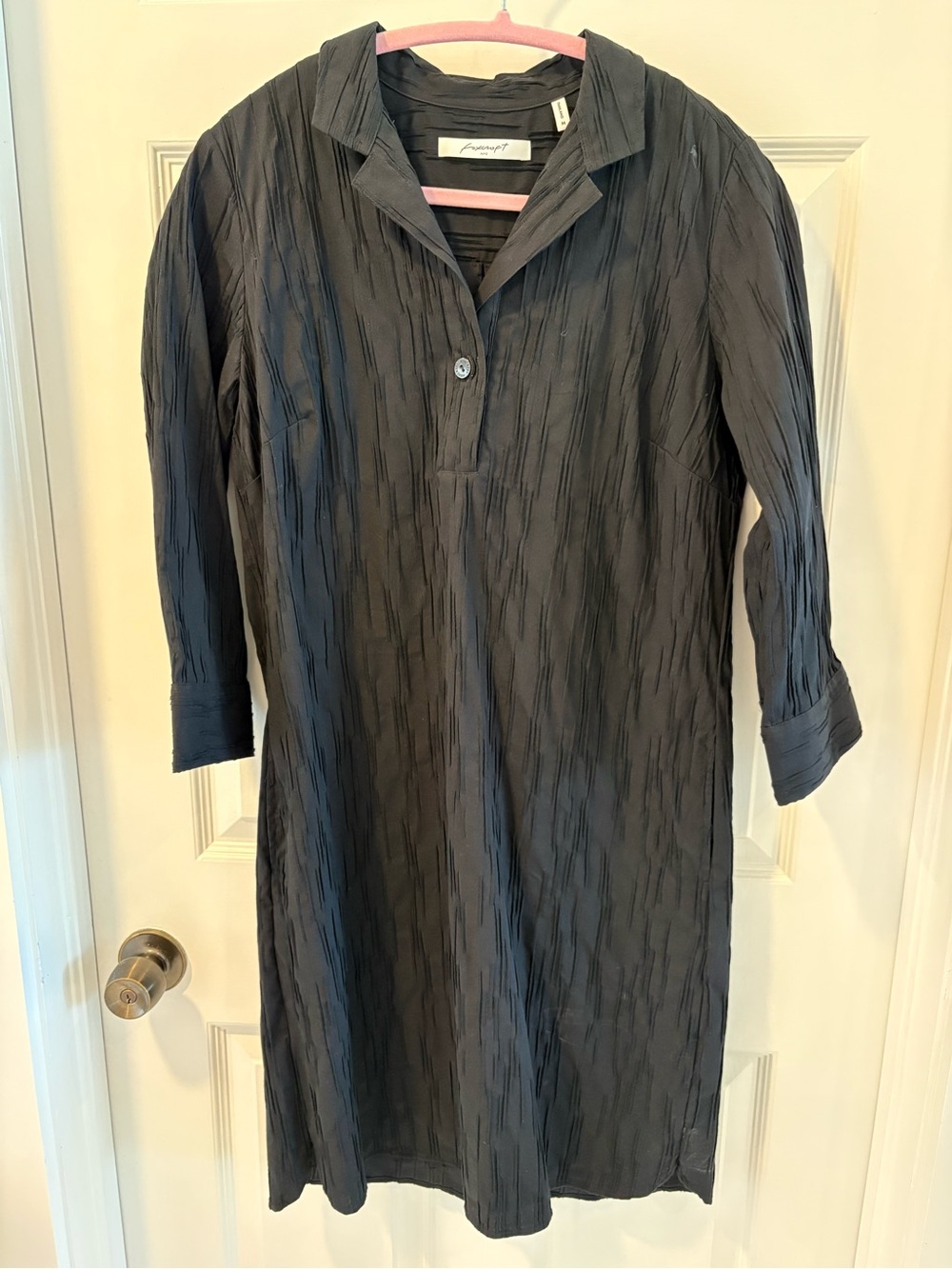 Foxcroft Black Textured knee length dress NWOT